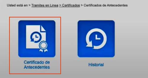 BOTON CERTIFICADO DE ANTECEDENTES DIRECCION DEL TRABAJO