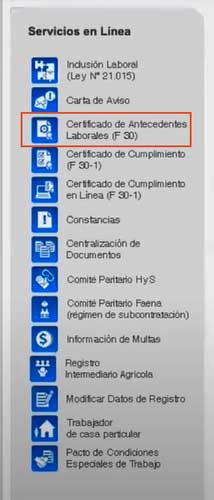 SERVICIOS EN LINEA DIRECCION DEL TRABAJO